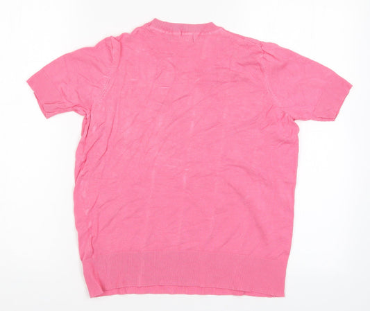 Marks Womens Pink   Basic T-Shirt Size 8