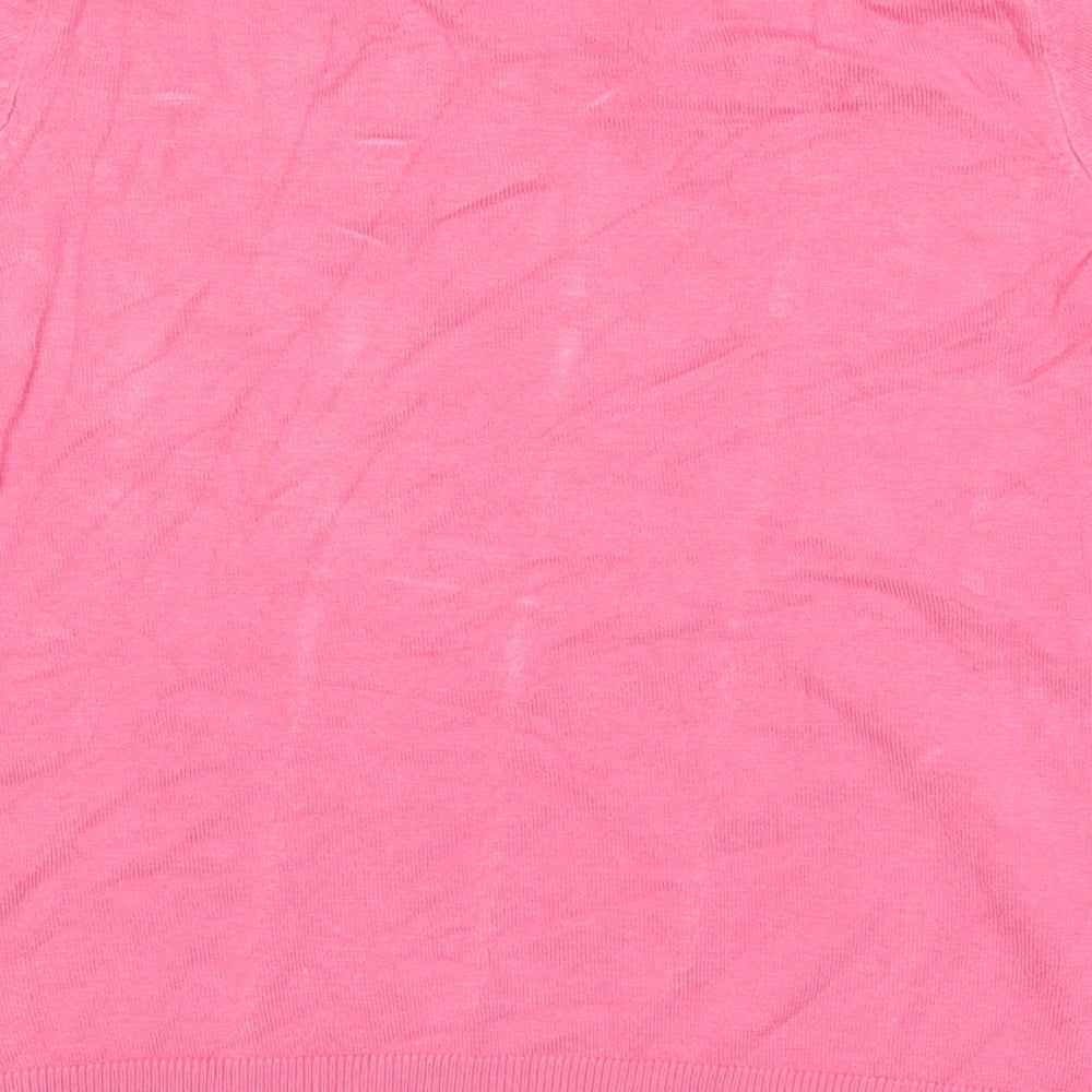Marks Womens Pink   Basic T-Shirt Size 8