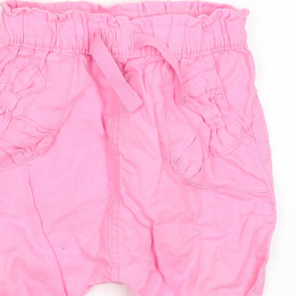 NEXT Girls Pink   Capri Trousers Size 6-9 Months