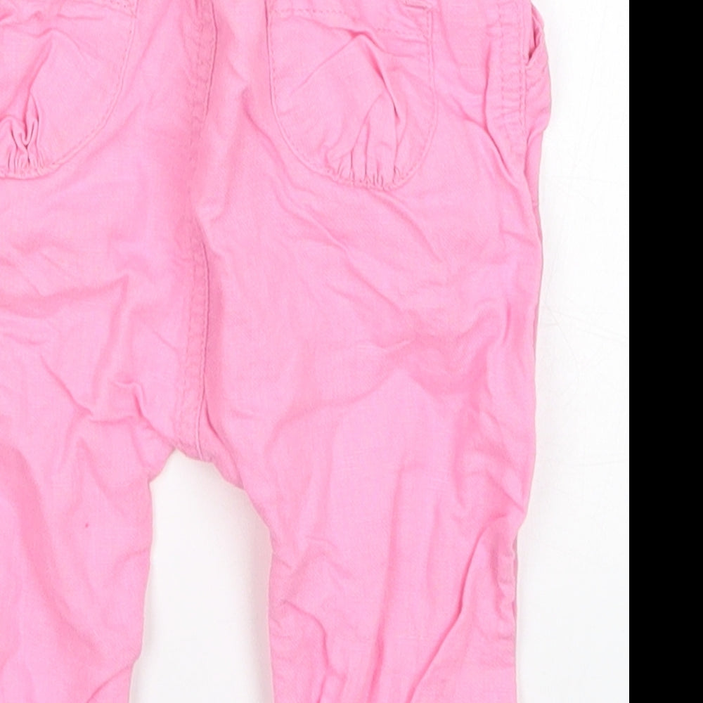 NEXT Girls Pink   Capri Trousers Size 6-9 Months