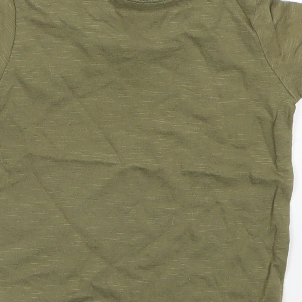 Mext Boys Green   Basic T-Shirt Size 3-6 Months  - The World is Calling Lets Go