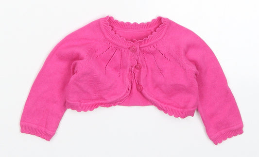 George Girls Pink  Knit Cardigan Jumper Size 0-3 Months