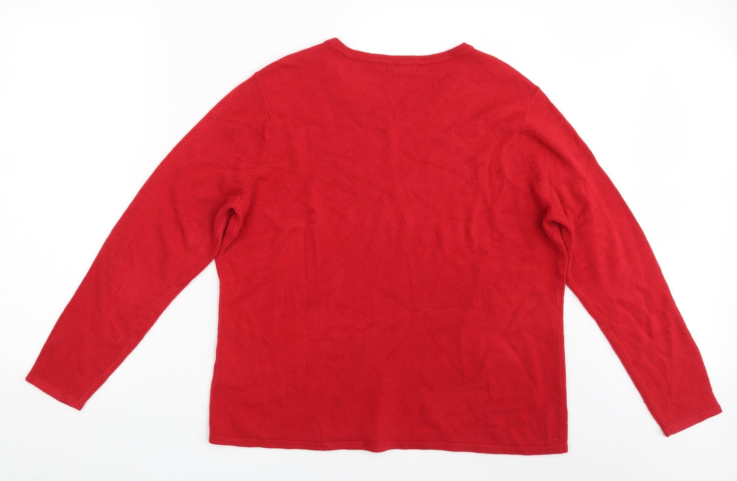 BM  Womens Red   Pullover Jumper Size L