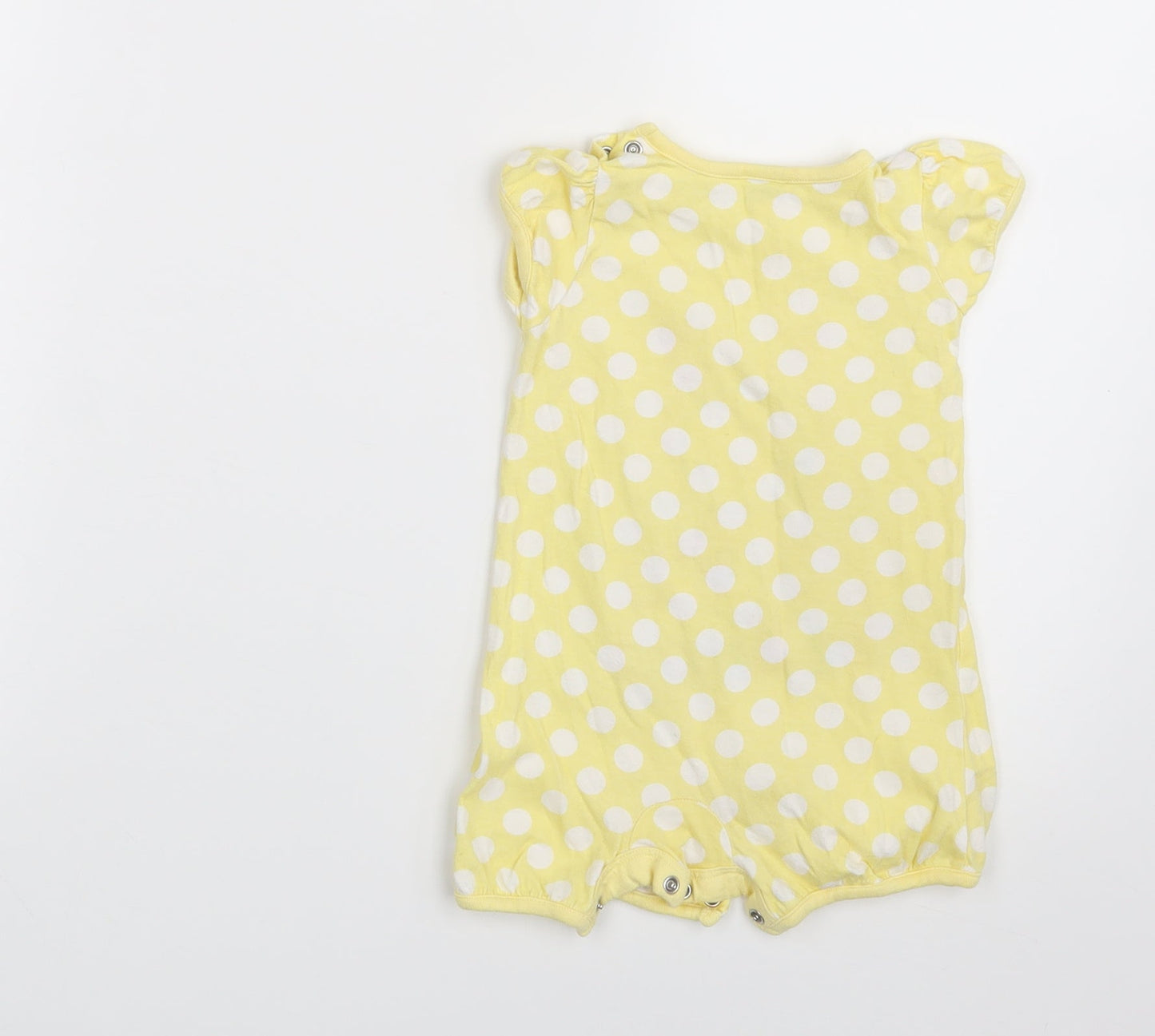 TU Girls Yellow Polka Dot  Pullover T-Shirt Size 3-6 Months  - Bee Happy