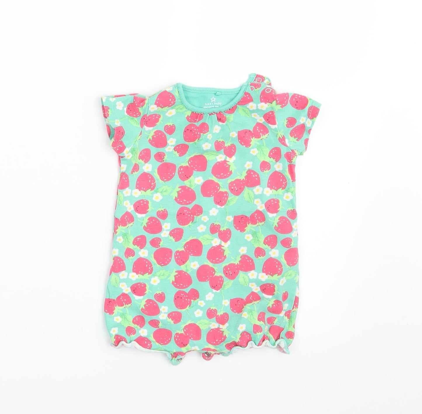 NEXT Girls Green Floral  Pullover T-Shirt Size 3-6 Months