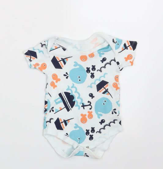 Matalan Boys White Animal Print  Pullover T-Shirt Size 3-6 Months