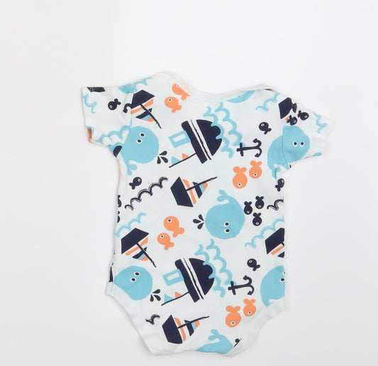 Matalan Boys White Animal Print  Pullover T-Shirt Size 3-6 Months