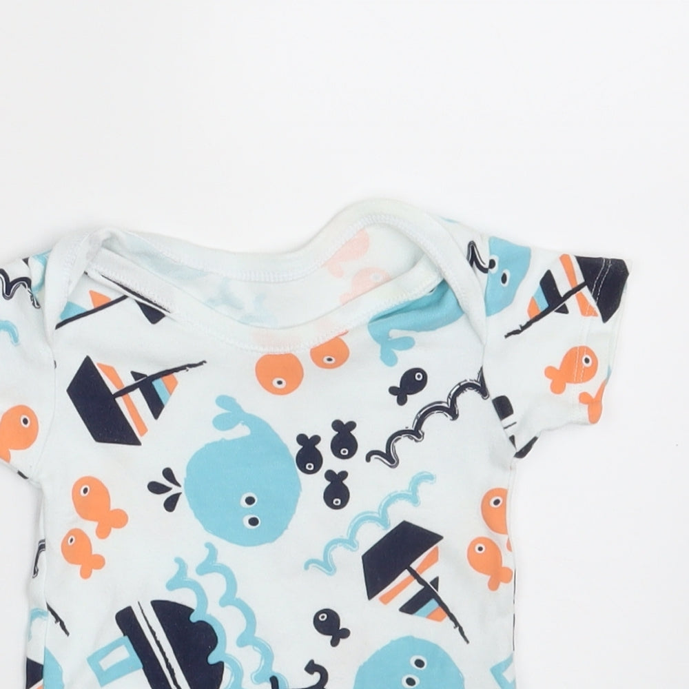 Matalan Boys White Animal Print  Pullover T-Shirt Size 3-6 Months