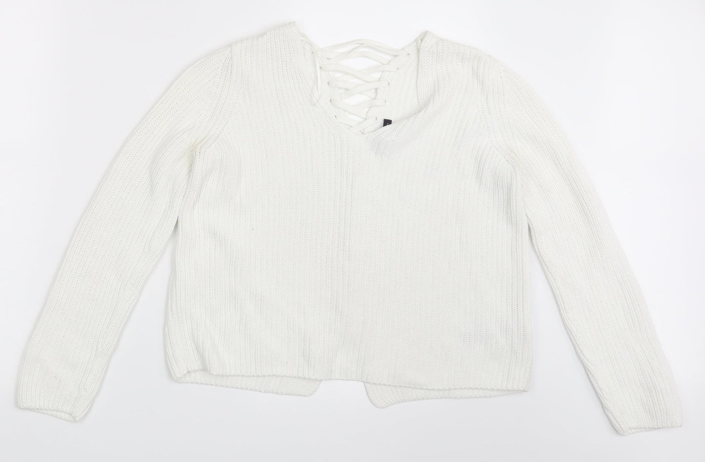 M&S Womens White   Cardigan Jumper Size 10