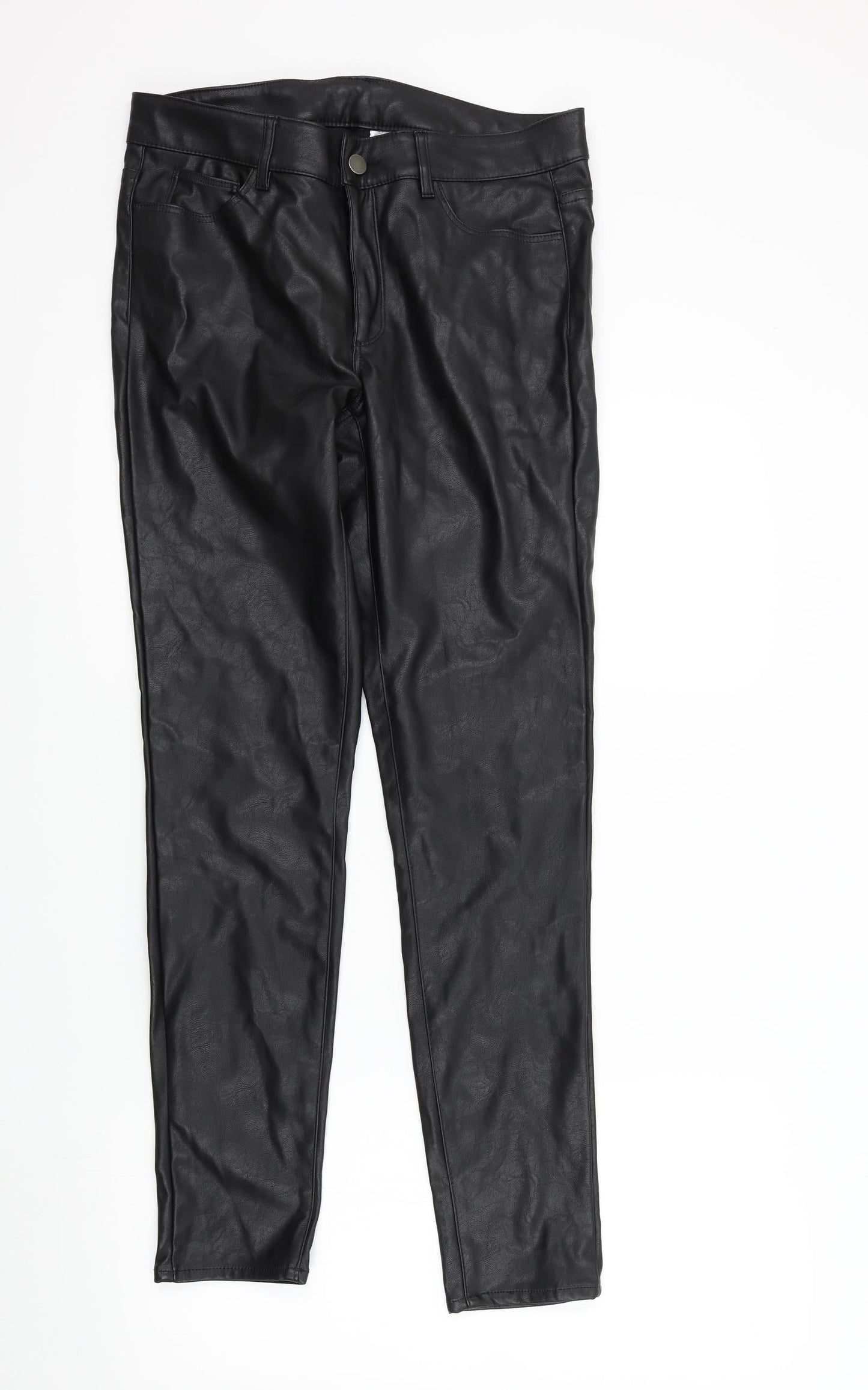 Preworn Womens Black   Trousers  Size 14 L30 in