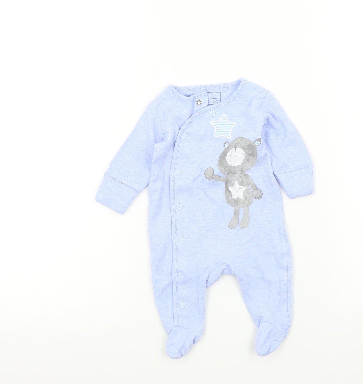 NEXT Baby Blue Colourblock  Babygrow One-Piece Size Newborn