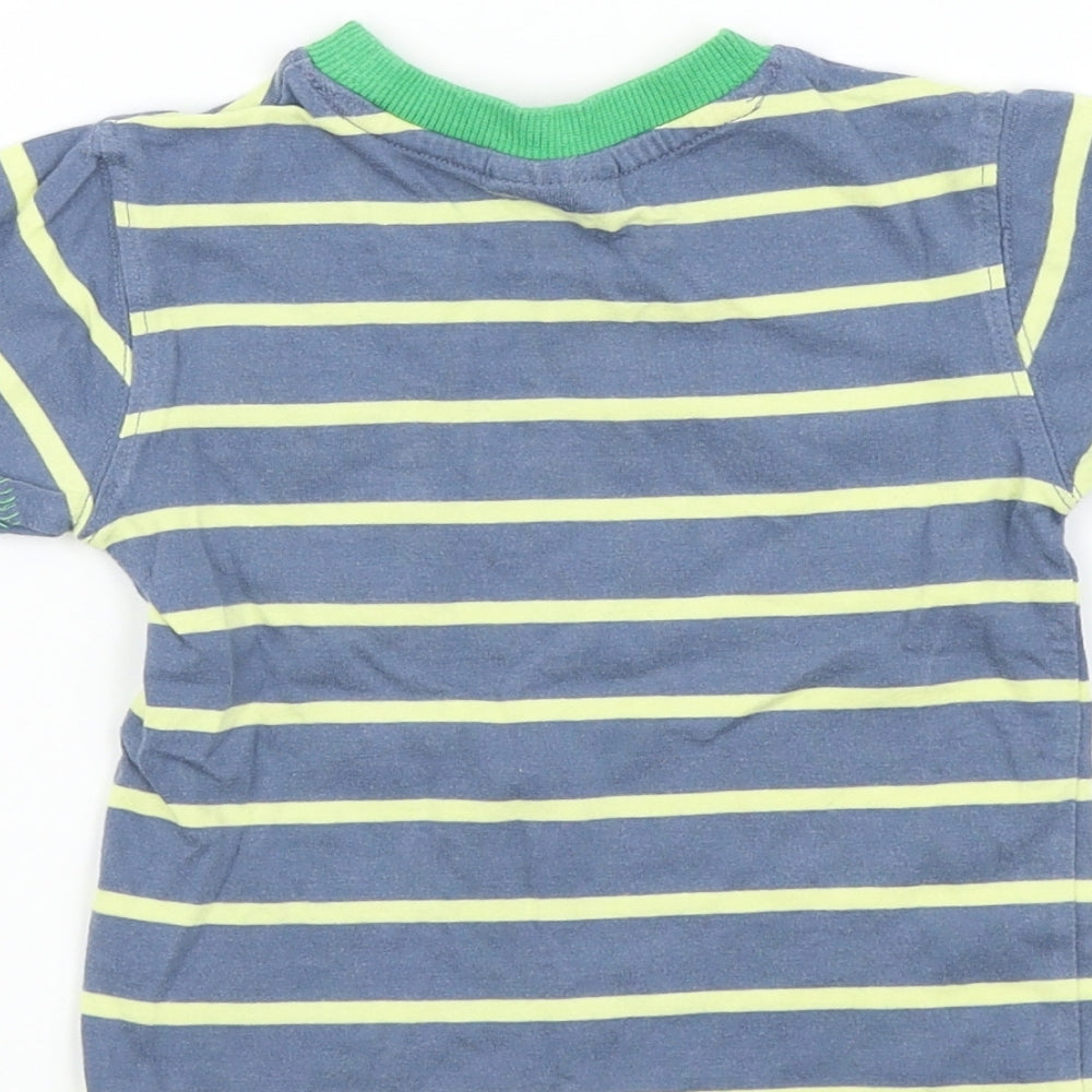 NEXT Boys Blue Striped  Basic T-Shirt Size 6-9 Months