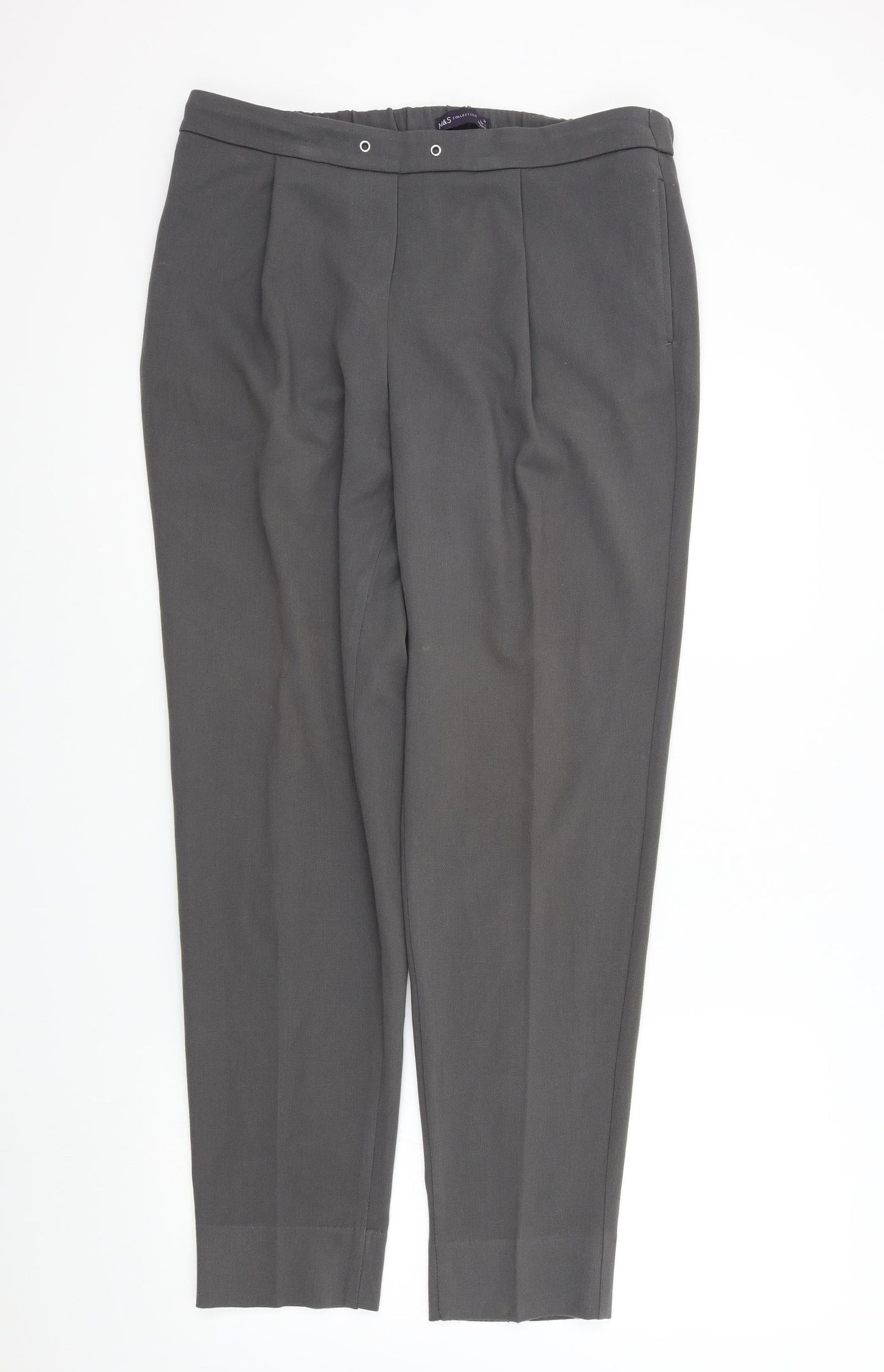 M&S Womens Grey   Trousers  Size 14 L29 in
