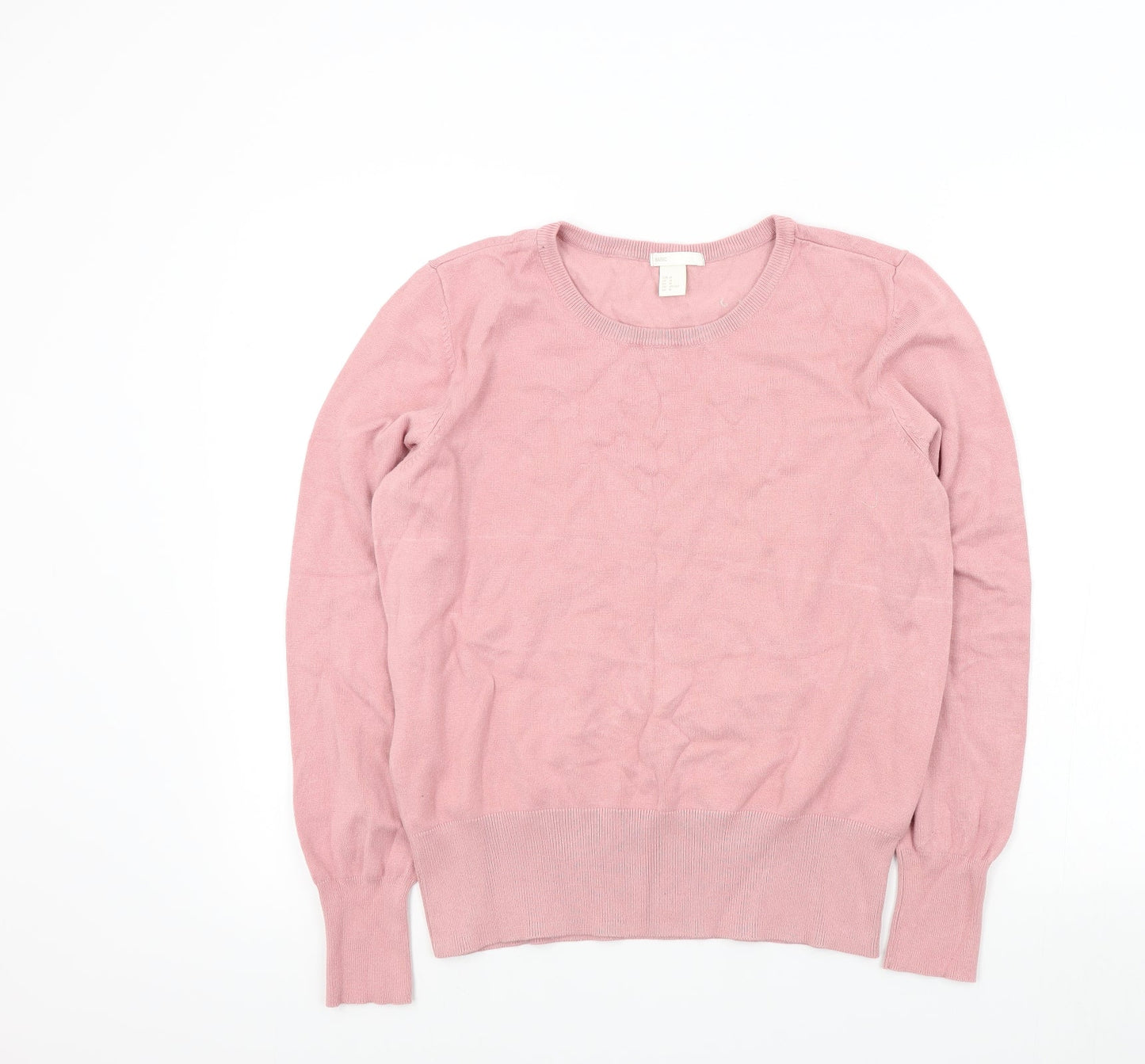 H&M Womens Pink   Henley Jumper Size M