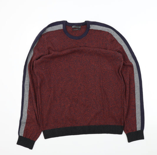 M&S Mens Red   Pullover Jumper Size M