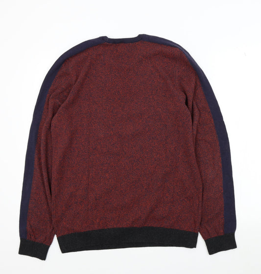 M&S Mens Red   Pullover Jumper Size M