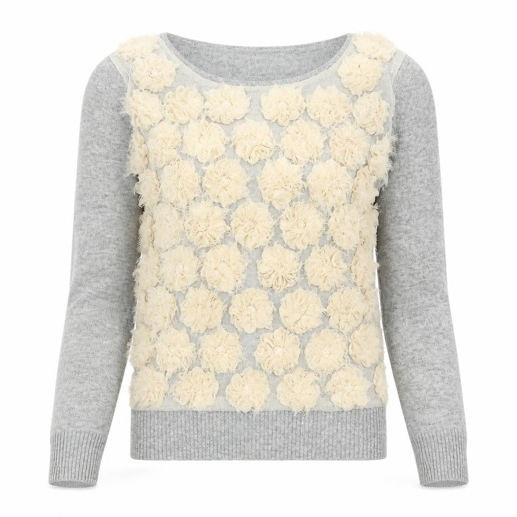 Katsumi Womens Grey  Knit Pullover Jumper Size S