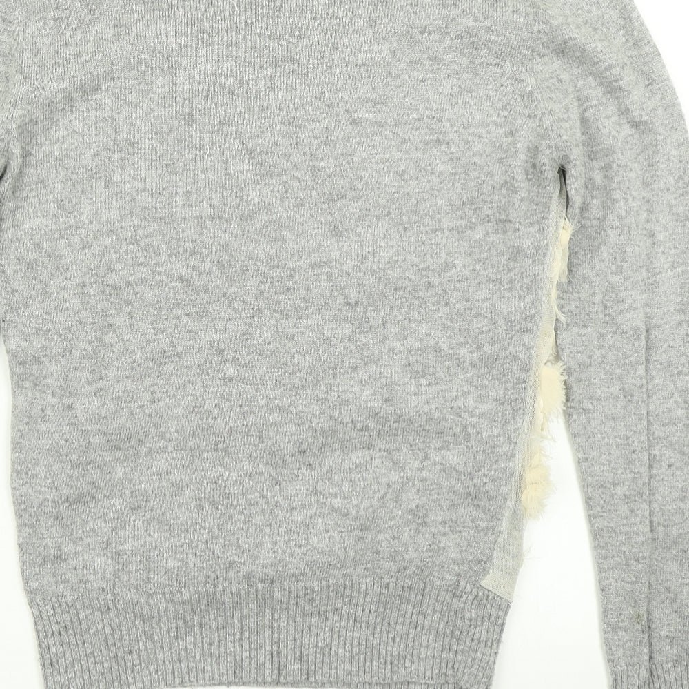 Katsumi Womens Grey  Knit Pullover Jumper Size S