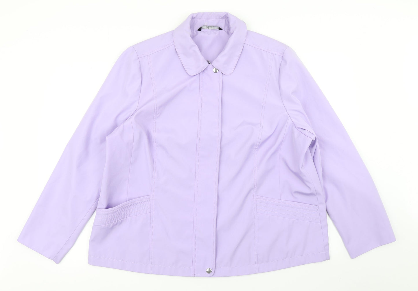 Bm Collection Womens Purple   Rain Coat Coat Size L