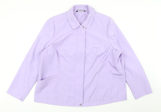 Bm Collection Womens Purple   Rain Coat Coat Size L