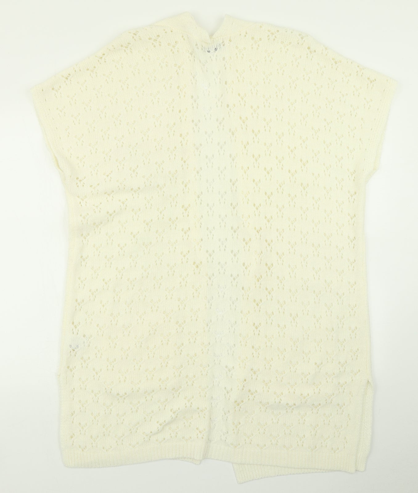 Roman Womens White  Knit Cardigan Jumper Size 14
