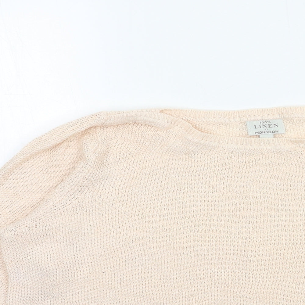 Monsoon Womens Pink  Knit Pullover Jumper Size L