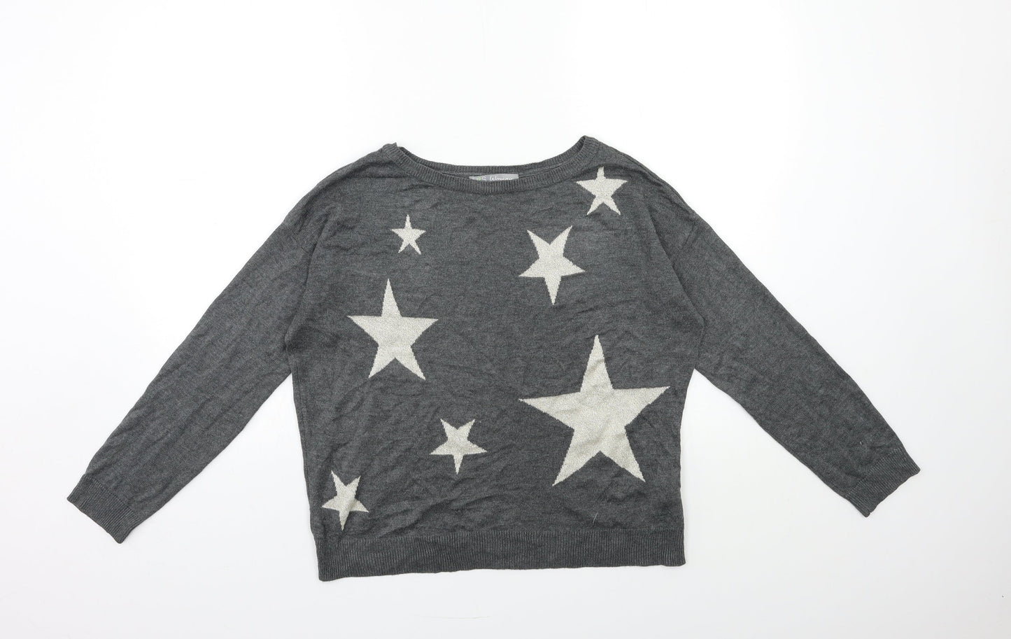 Marks and Spencer Womens Grey  Knit Pullover Jumper Size 8