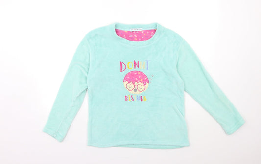 JUST LIKE YOU Girls Blue  Fleece Top Pyjama Top Size 12-13 Years