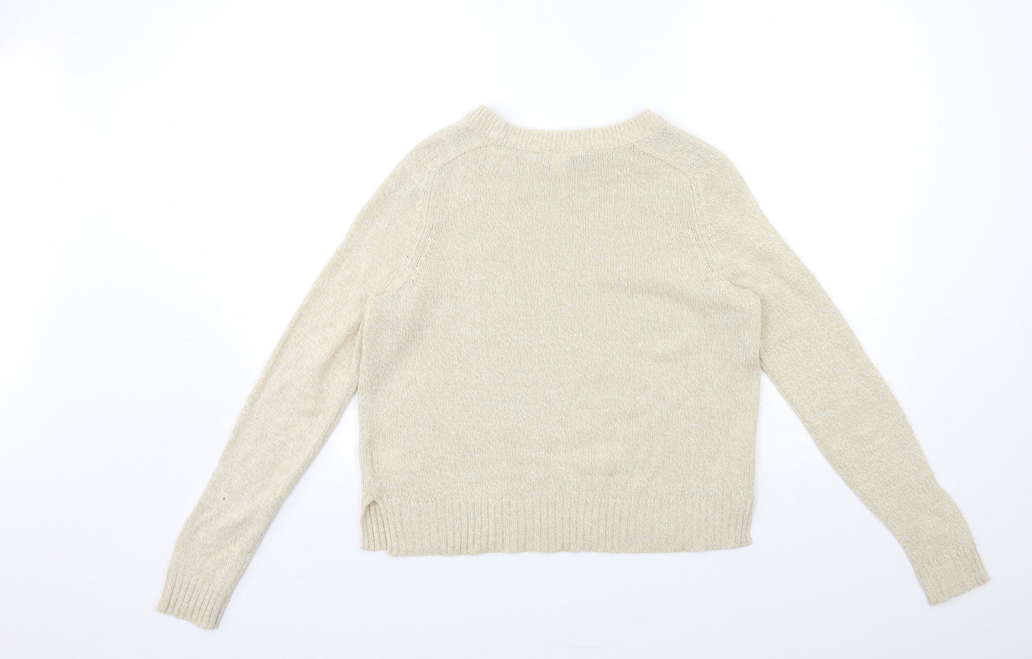 H&M Womens Beige  Knit Pullover Jumper Size S
