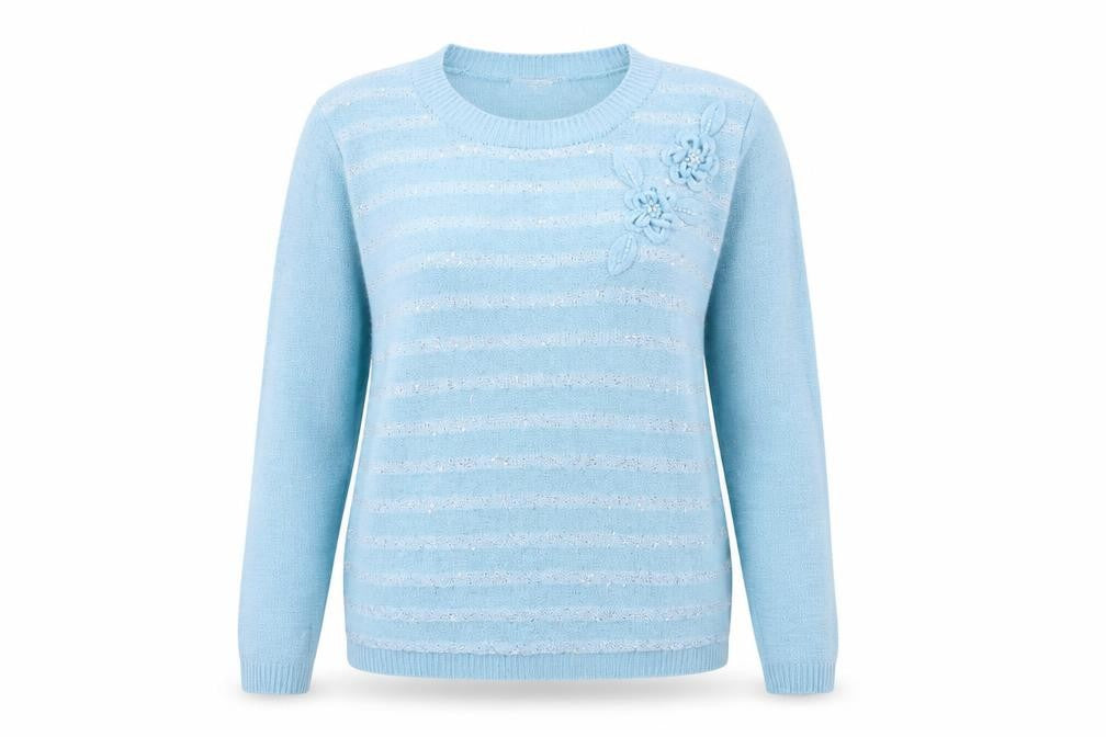 Fay Louise Womens Blue  Knit Pullover Jumper Size M