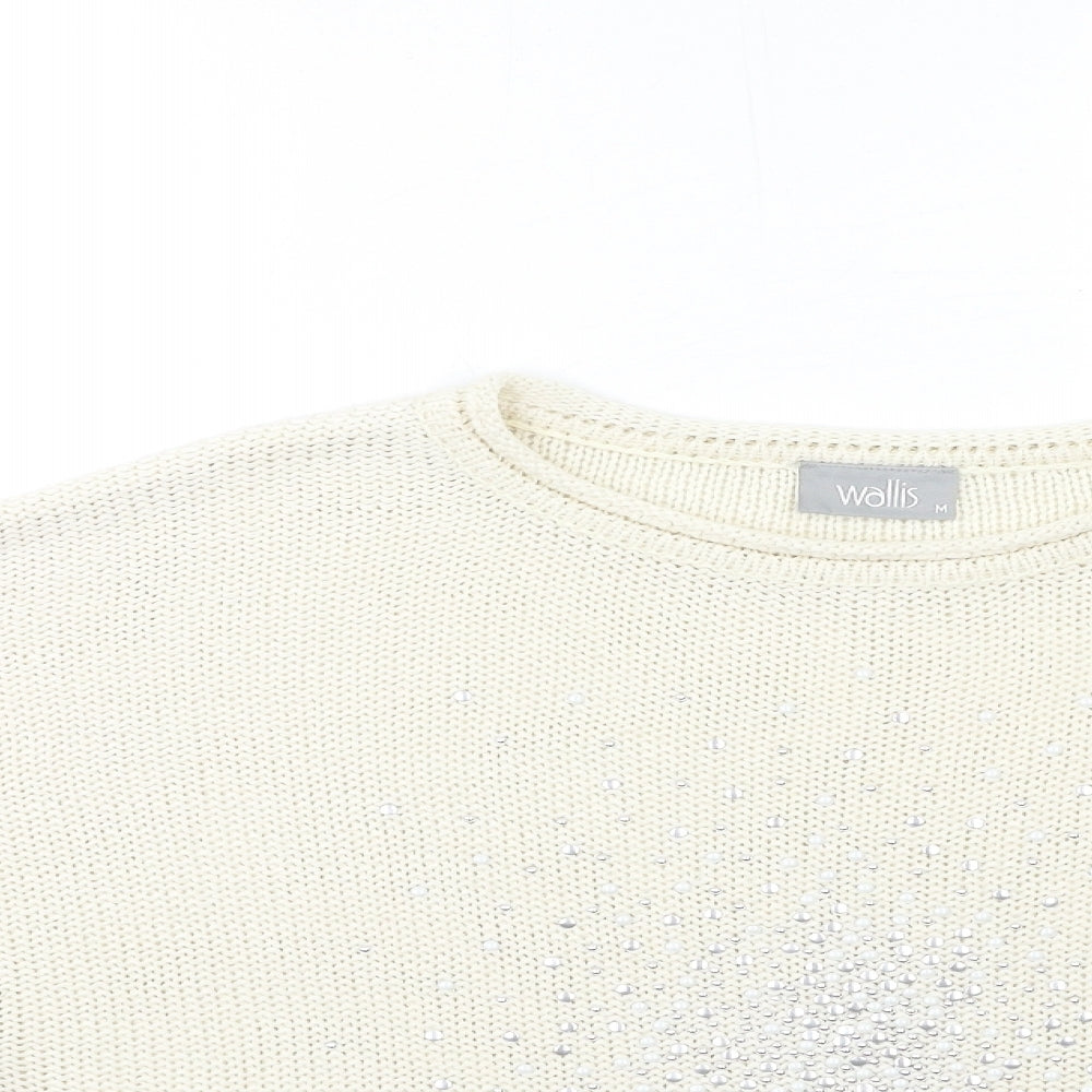 Wallis Womens Beige  Knit Pullover Jumper Size M