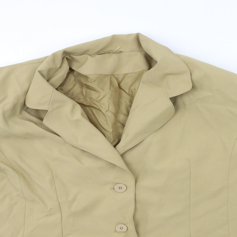 Preworn Womens Beige   Jacket Suit Jacket Size 18