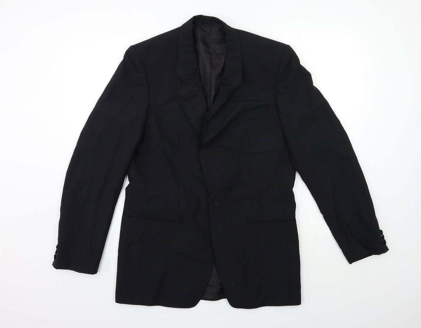 Preworn Mens Black   Jacket Suit Jacket Size 38