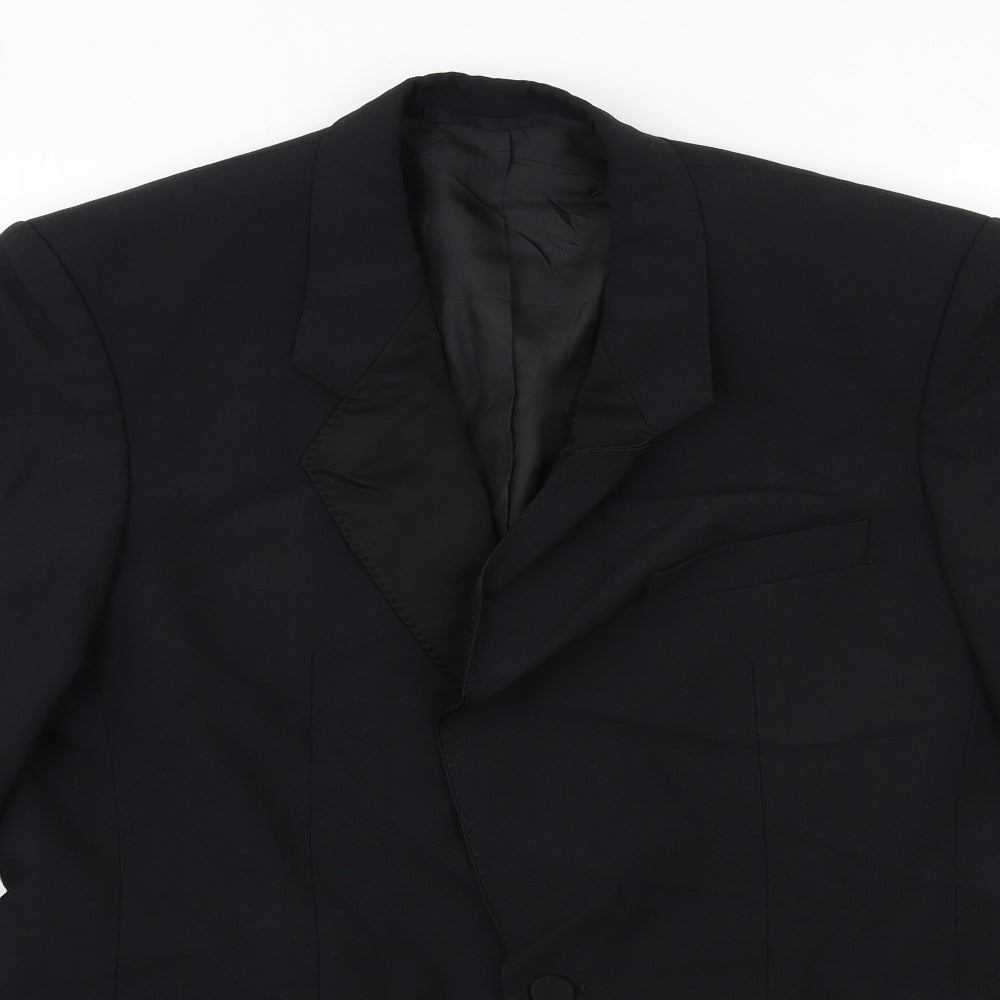 Preworn Mens Black   Jacket Suit Jacket Size 38
