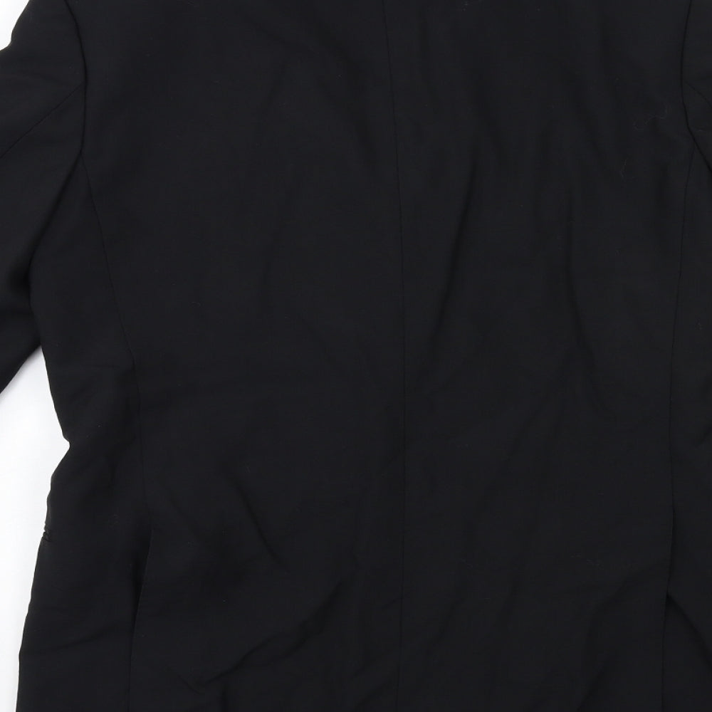 Preworn Mens Black   Jacket Suit Jacket Size 38