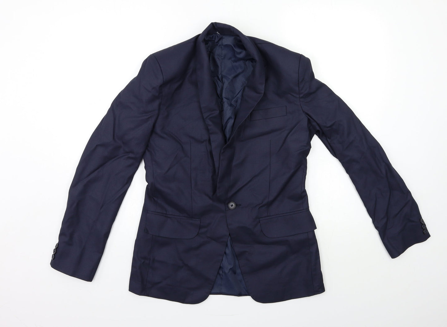 Preworn Mens Blue   Jacket Suit Jacket Size 36