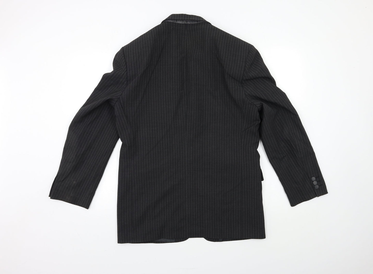 Marks and Spencer Mens Black Striped  Jacket Suit Jacket Size 38