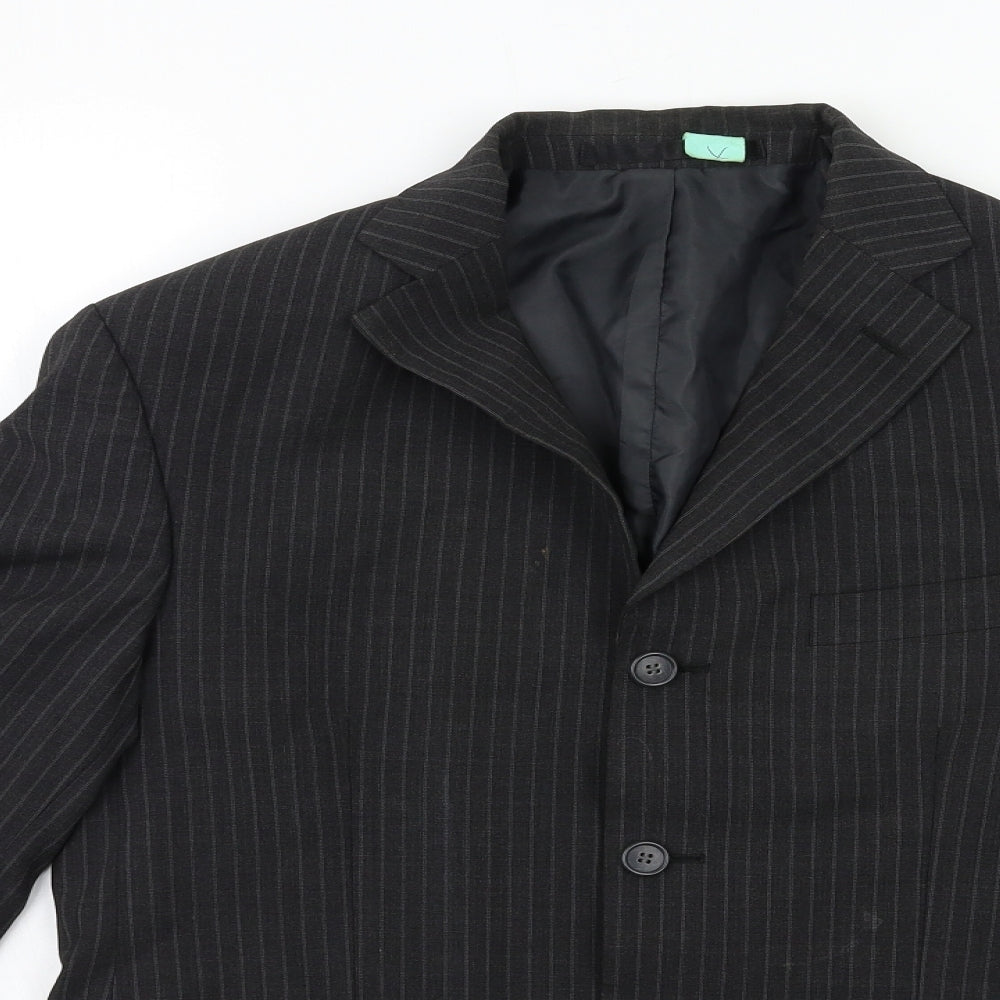 Marks and Spencer Mens Black Striped  Jacket Suit Jacket Size 38