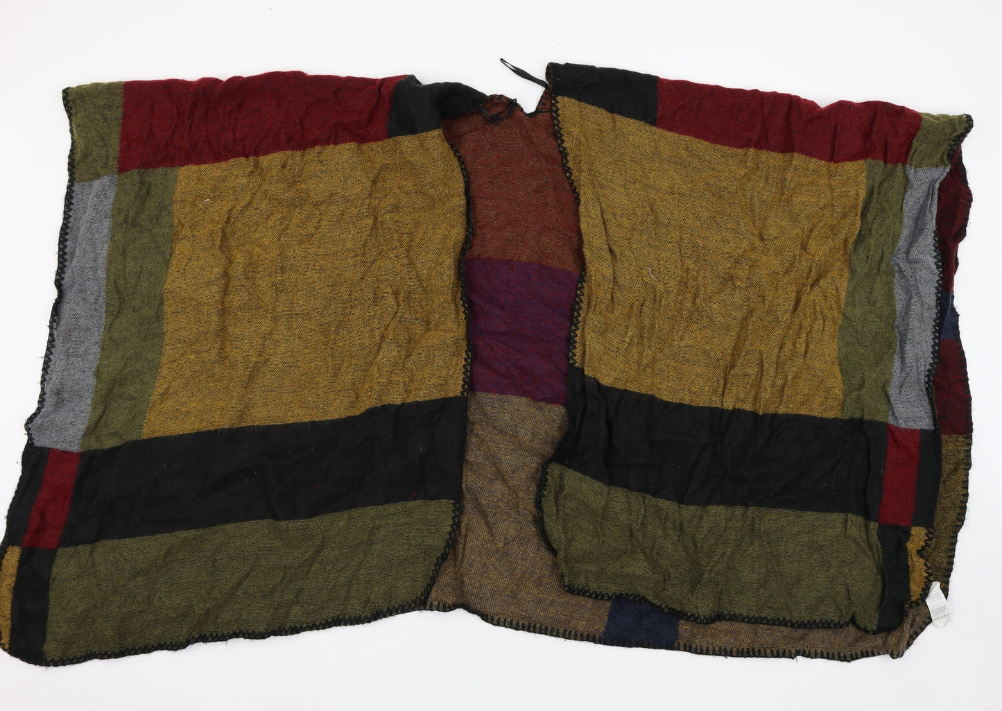 Atmosphere Womens Multicoloured Check Knit  Shawl/Wrap