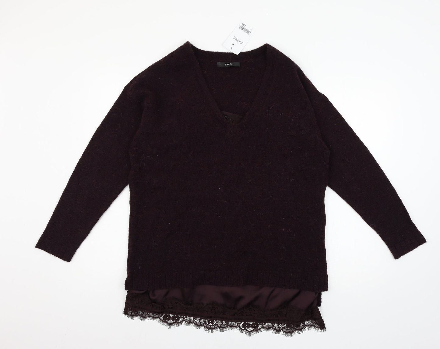 NEXT Womens Purple  Knit Pullover Jumper Size 14