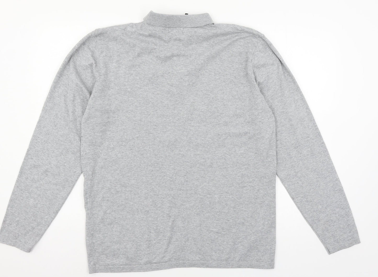 NEXT Womens Grey Striped Knit Pullover Jumper Size L