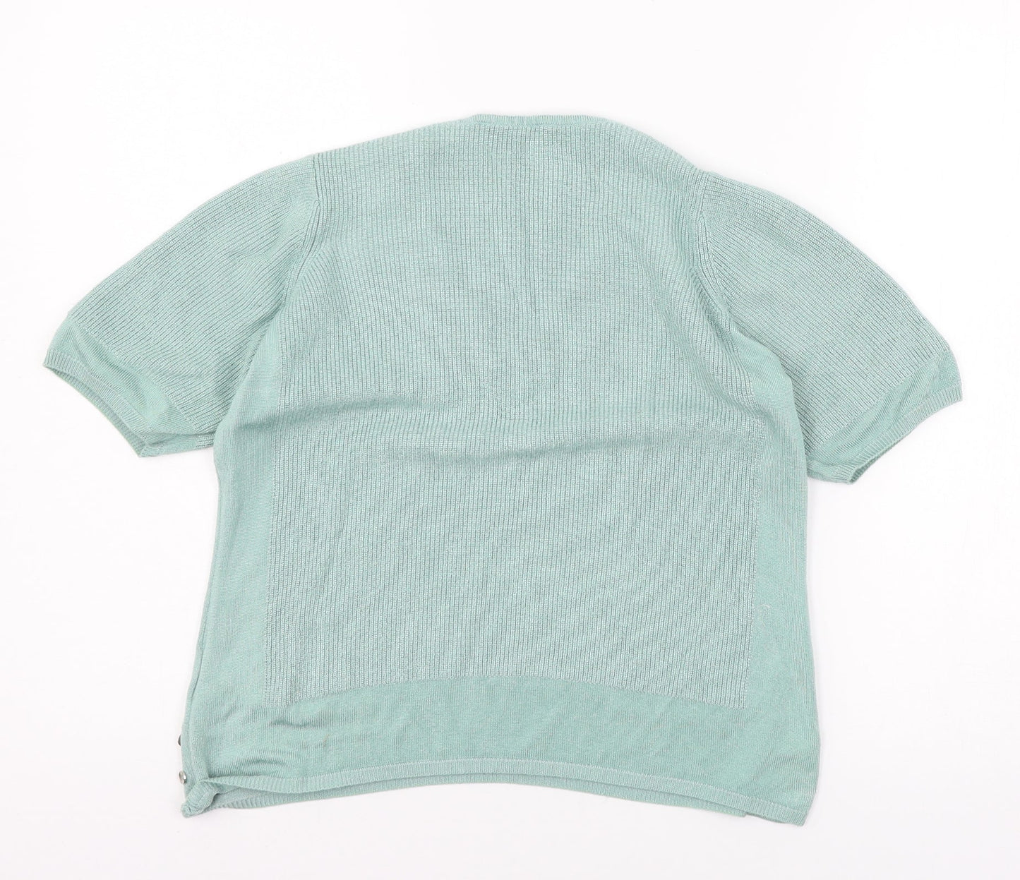 Per Una Womens Green  Knit Basic T-Shirt Size 10