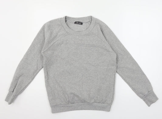 Gems Womens Grey  Jersey Pullover Sweatshirt Size M