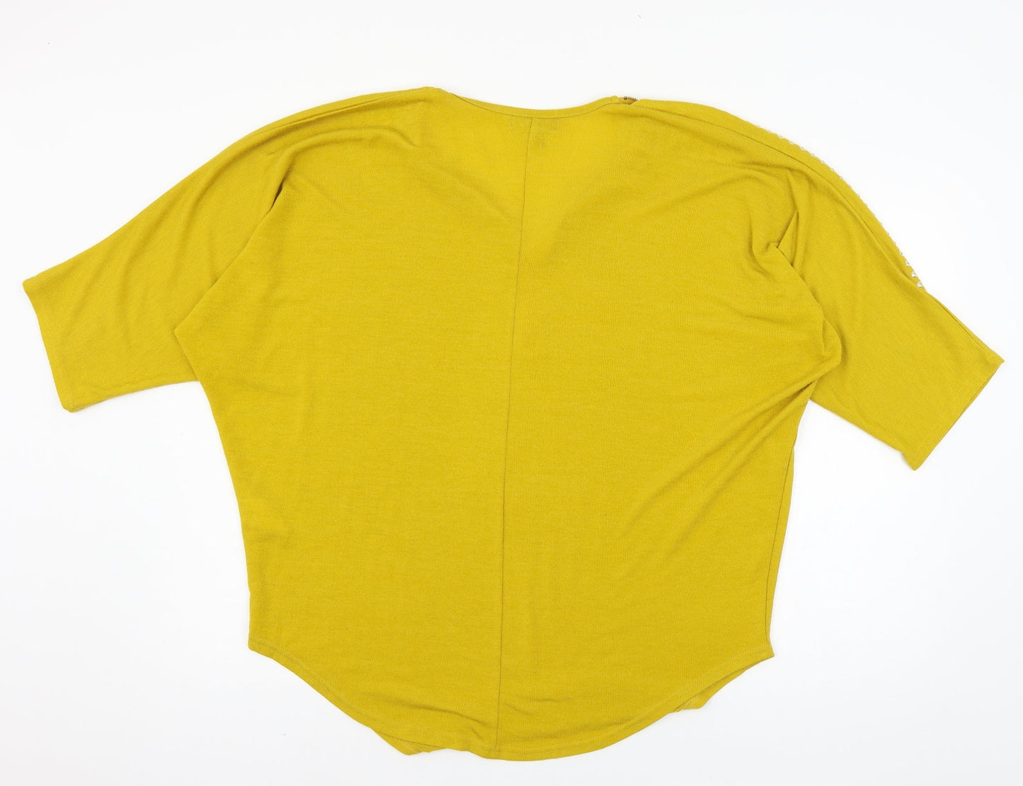QED London Womens Yellow  Knit Pullover Jumper Size S