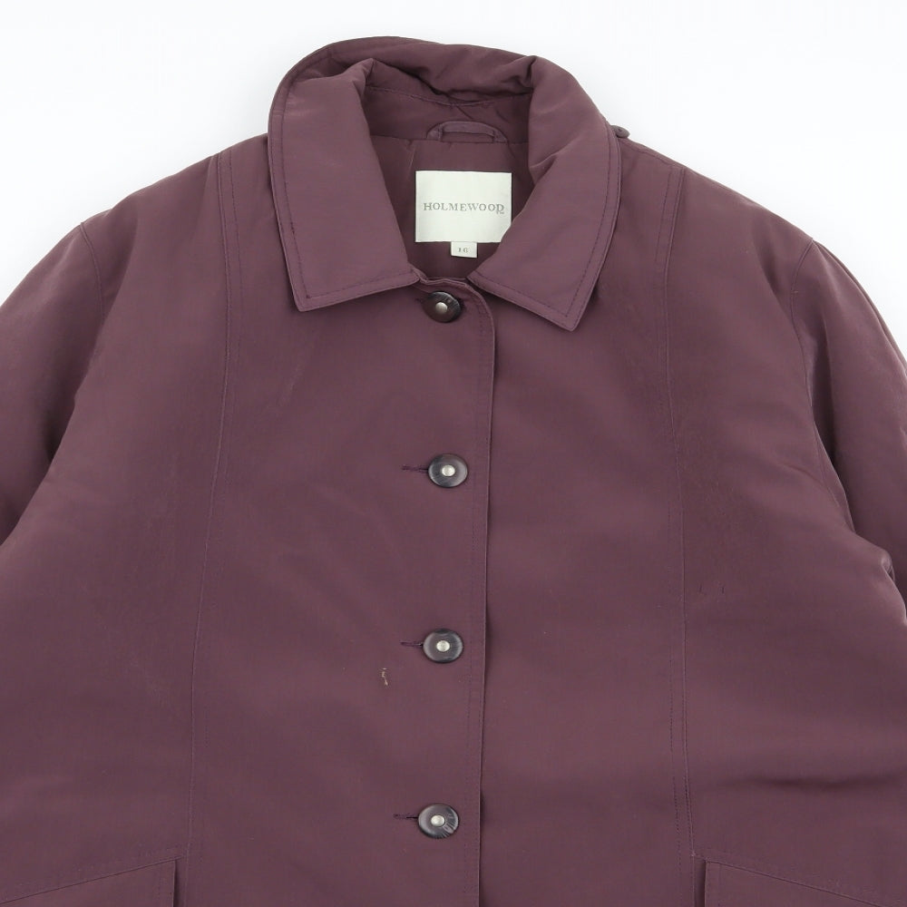 holmewood Womens Purple   Jacket Coat Size 16