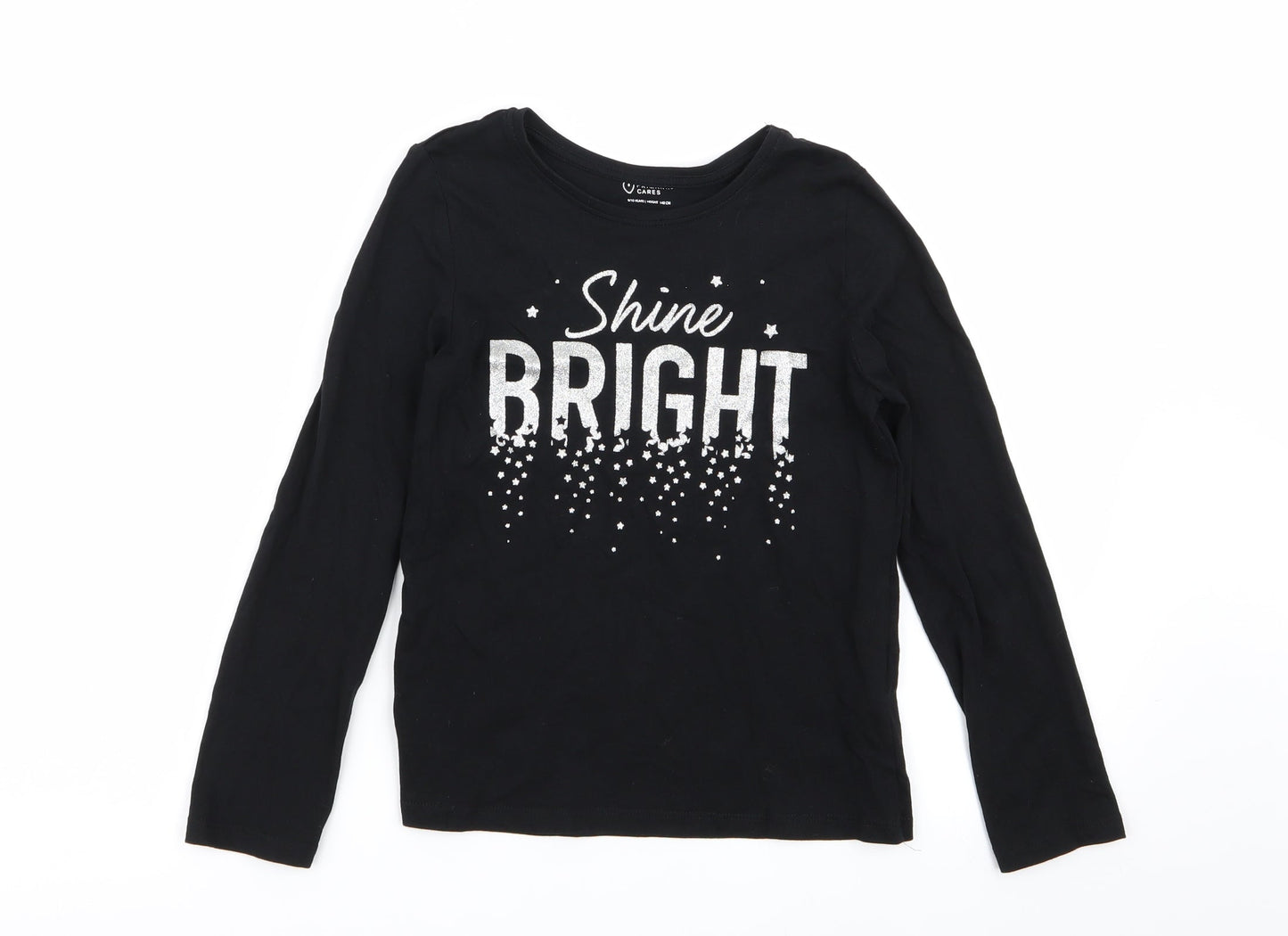 Primark Girls Black   Basic T-Shirt Size 9-10 Years