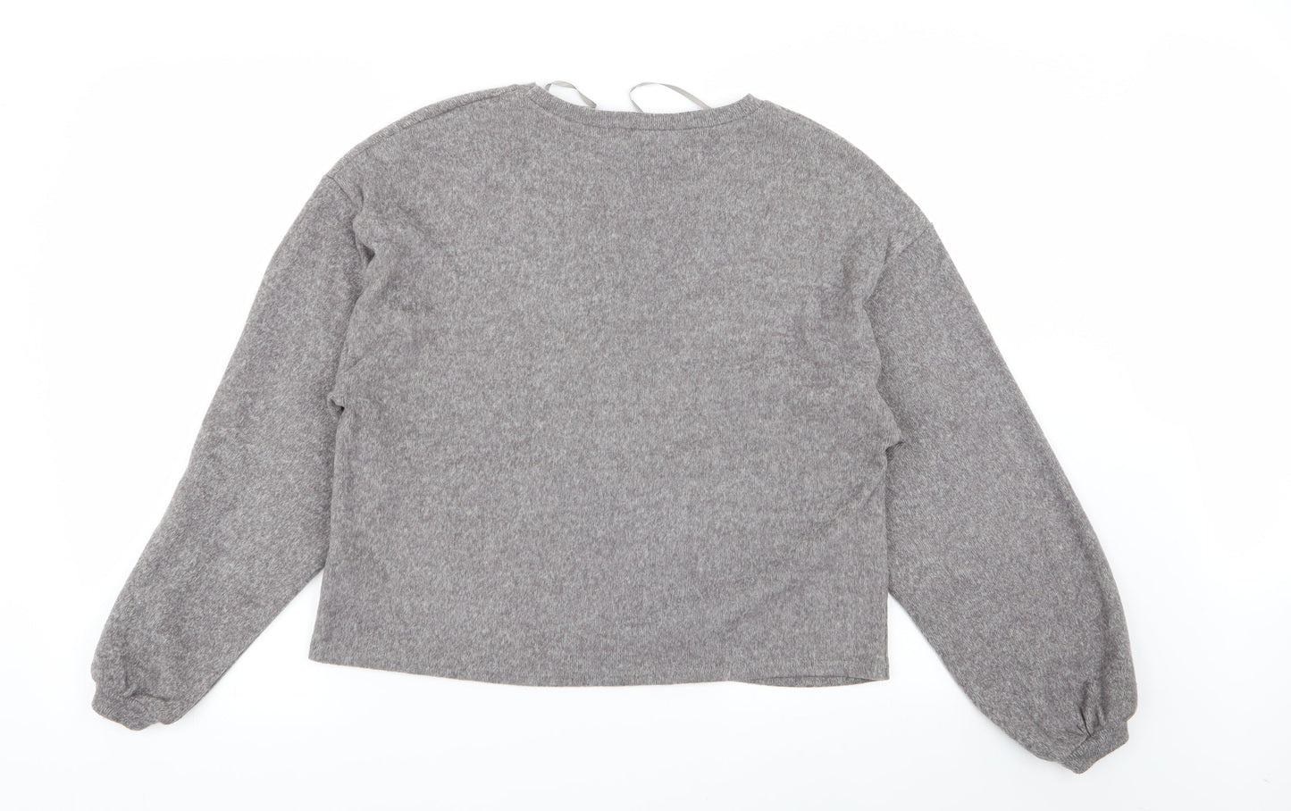New Look Womens Grey Floral  Pullover Jumper Size S