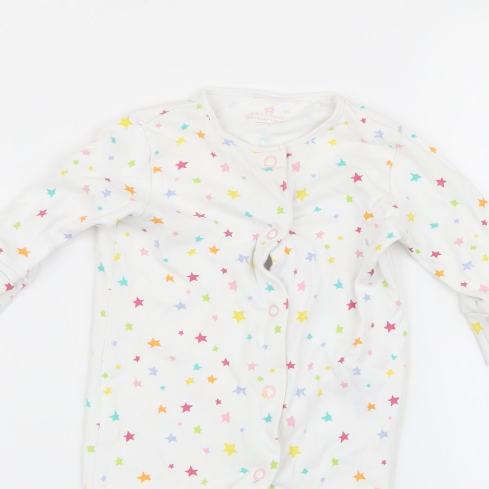 NEXT Girls White Solid  Babydoll One Piece Size 0-3 Months