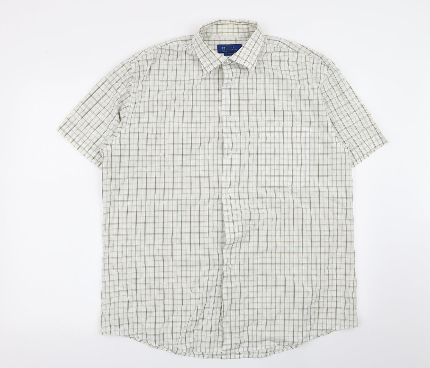 nice Mens Multicoloured Check   Button-Up Size XL