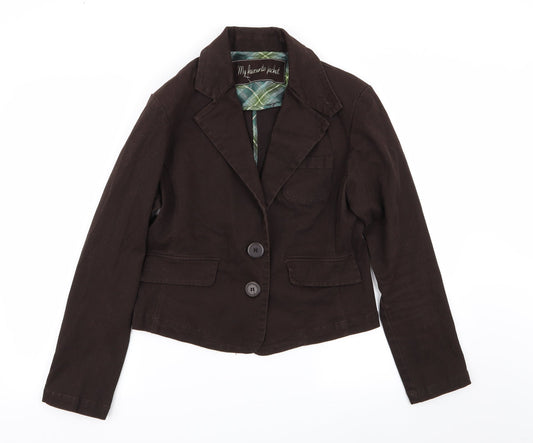 evie Womens Brown   Jacket Blazer Size 14